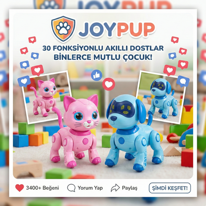 Çocuğunuzun Yeni En İyi Arkadaşı: 30 Fonksiyonlu JoyPup Köpek & Kedi